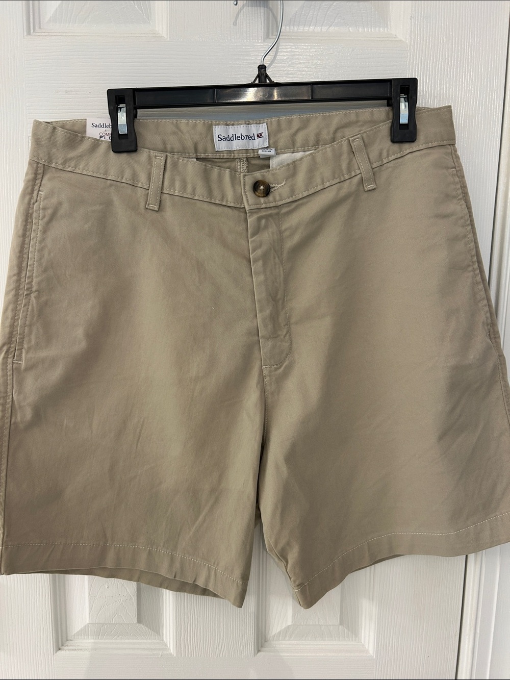 34 Waist 7 in inseam New with Tags Saddlebred Beige Cotton Casual Shorts